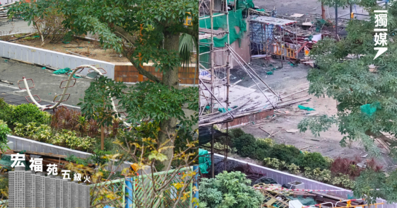 【宏福苑五級火】災後倖存「毛毛蟲攀爬架」被拆  房屋局稱聽到居民建議：會考慮重置
